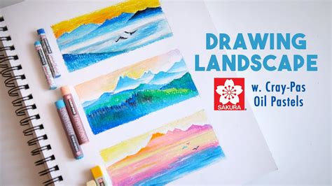 Drawing Landscape With Cray Pas Oil Pastels With Angela Pan Youtube