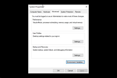 Advanced System Settings Windows 10 где найти