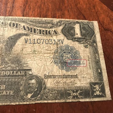 1 Dollar 1899 Silver Certificate Black Eagle Large Old Vintage Us Bill
