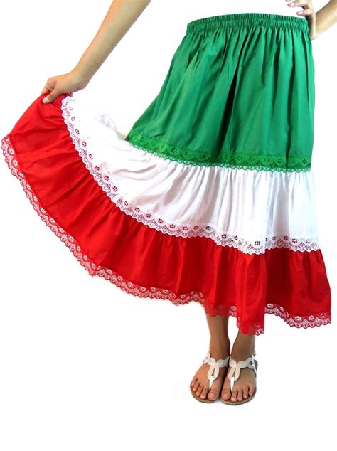 Mexican Skirt 3 Colors One Size Free Shipping