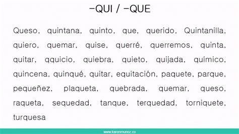 Practice The Combinations Que And Qui In Spanish With Me Youtube