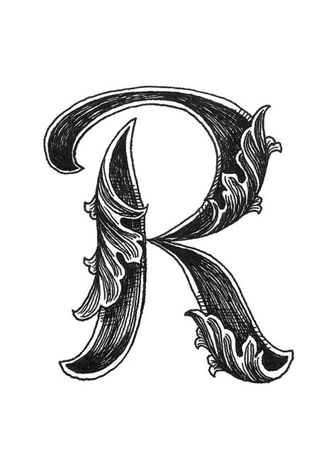 Leaf Script R Art Print By Hannah Scully Tattoo Lettering Graffiti