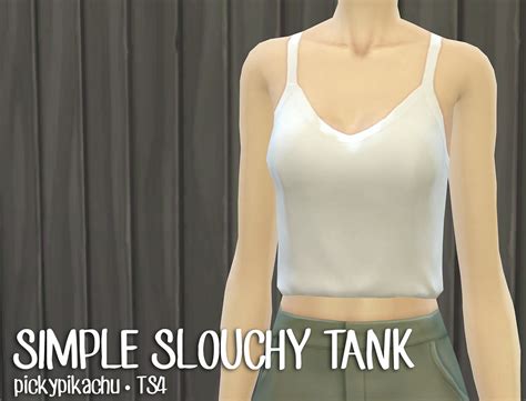 My Sims 4 Blog Simple Slouchy Tank For Teen Elder Females By