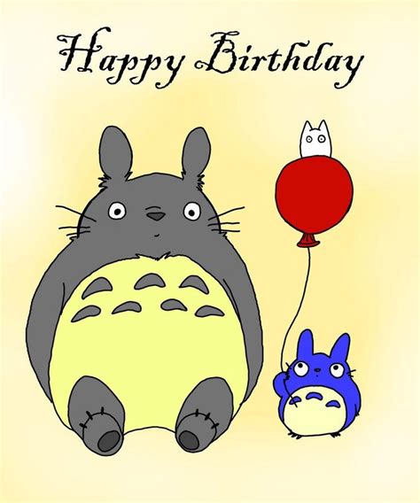 Totoro Birthday Card Thanos Birthday Card