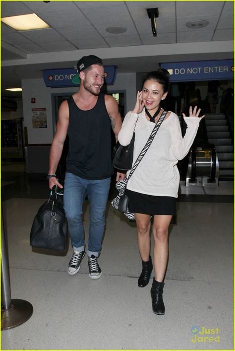 Janel Parrish And Val Chmerkovskiy Return To La After Dwts Announcement Janel Parrish Val