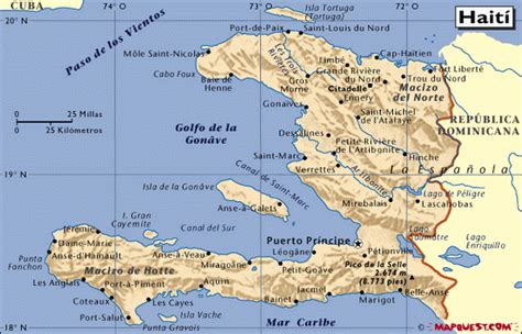 Mapa De Haití Mapa Físico Geográfico Político Turístico Y Temático
