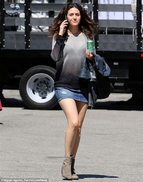 Emmy Rossum Flashes Her Bra In See Through Top As She Films Shameless Sixth Season Daily Mail