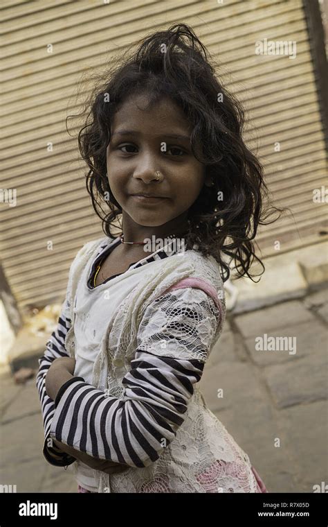 July 24 2018 Varanasi Uttar Pradesh India A Girl Seen Posing For