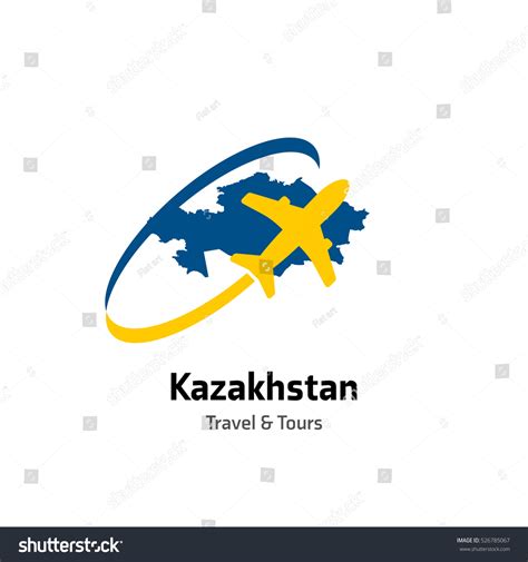 Kazakhstan Travel Tours Logo Vector Travel Stock Vector Royalty Free 526785067 Shutterstock