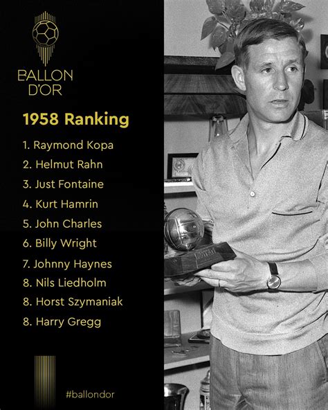 Ballon Dor Ballondor On Twitter 🔝1️⃣0️⃣ Throwback Lets See The 1958 Ballon Dor Ranking 👀