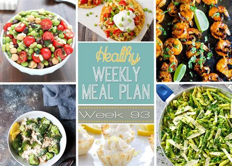 Healthy Weekly Meal Plan 93 Yummy Healthy Easy