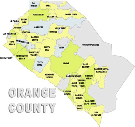 Orange County Zip Code Map Maping Resources