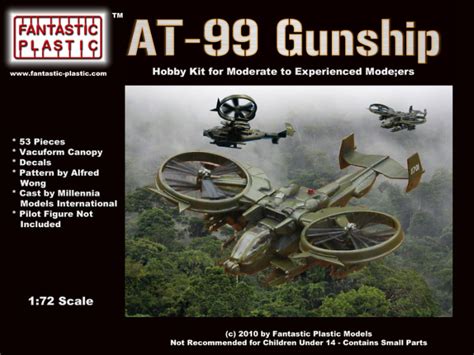 Avatar At 99 Scorpion Gunship 172 Model Kit Fantastic Plastic Models
