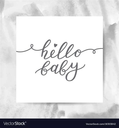 Hello Baby Lettering Royalty Free Vector Image