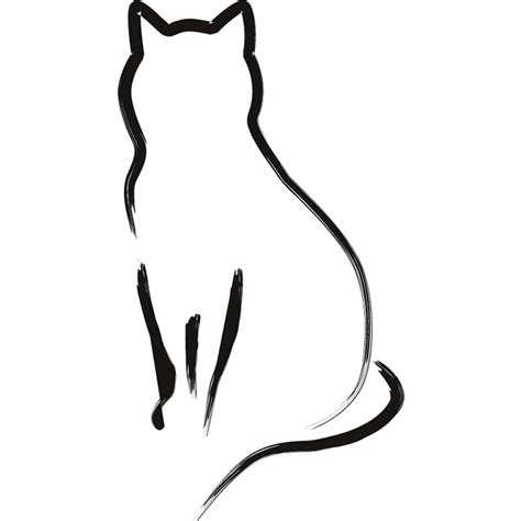 This step by step lesson progressively builds upon each previous step until you. Cat Outline Wall Sticker Animal Wall Art