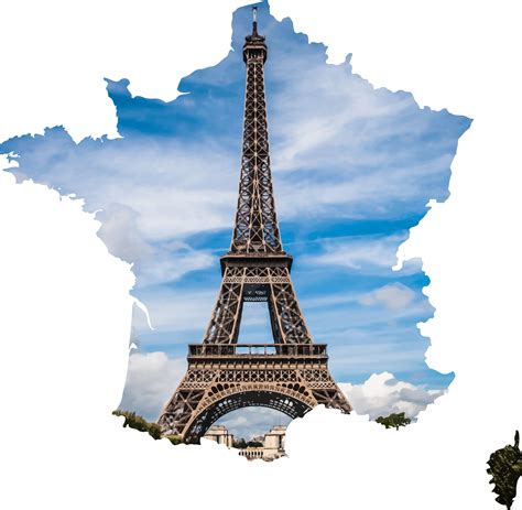 Eiffel Tower In The Shape Of France Vector Clipart Image Free Stock