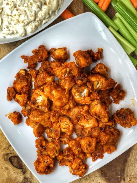 Super Crispy Buffalo Cauliflower Bites Jillian S Healthful Eats