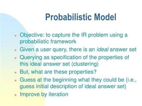 Ppt Probabilistic Model Powerpoint Presentation Free Download Id