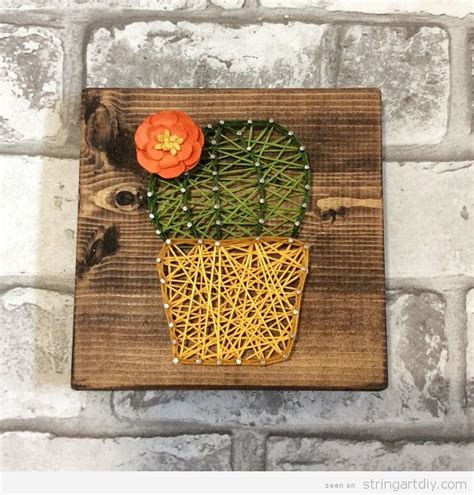 The featured pattern is an adorable cactus design with a cute desert rose! String Art DIY | Ideas, tutorials, free patterns and ...