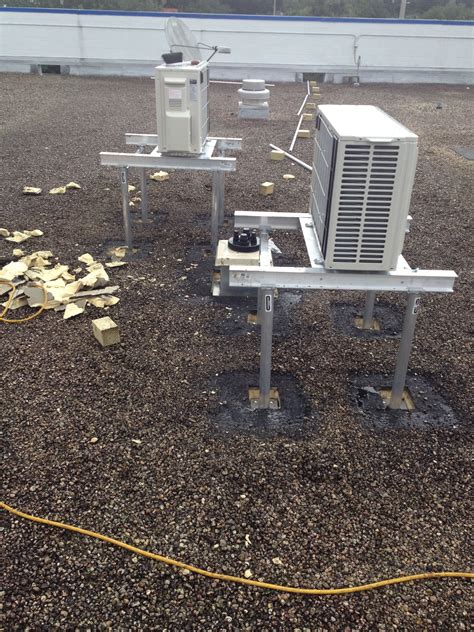 Air Conditioner Curb Preparing For New Roof Curb Installation Air