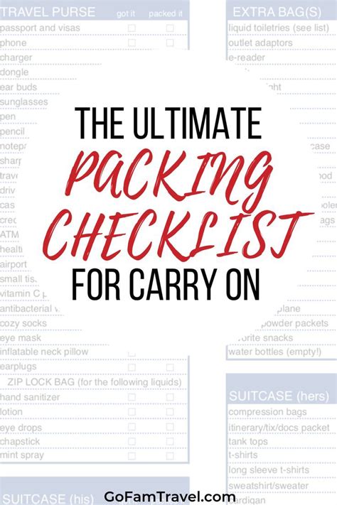 Ultimate Carry On Packing List What To Pack For Your Trip Abroad Don T Miss The Essential