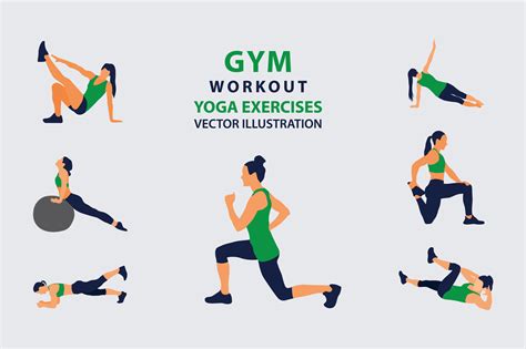 People At The Gym Workout Vector Graphic By Stromgraphix Creative Fabrica