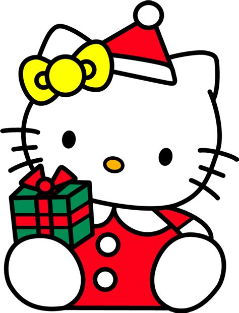 View full size Christmas Cat Clip Art Clipart Panda - Hello Kitty De png image