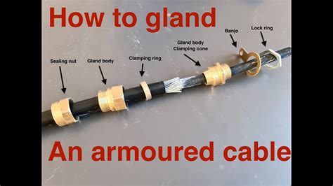 How To Gland Off And Terminate A Steel Wire Armoured Electric Cable