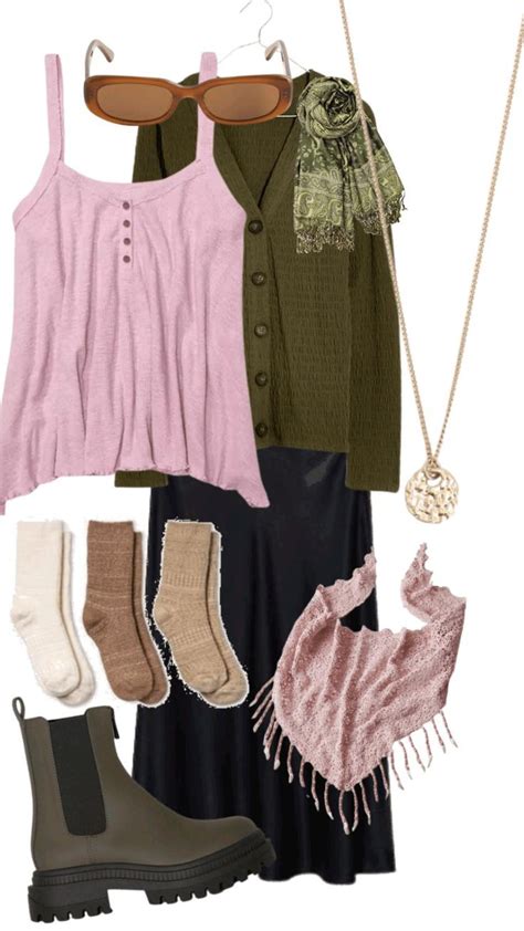 Ootd Fall Fashion Inspo Autumn Indie Fall Fit Ideas Pink Green Beige