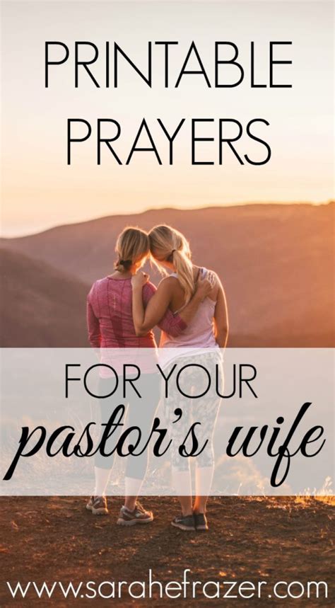 Printable Prayers For Your Pastors Wife Sarah E Frazer