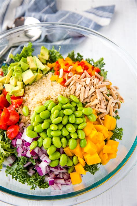 Kale Edamame Quinoa Super Salad Easy Peasy Meals