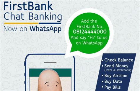 First Bank Whatsapp Banking What It Is And How To Use It