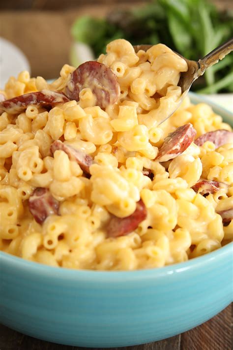 Do your fried chicken and calamari outside. Creamy Smoked Sausage Mac and Cheese - Southern Bite