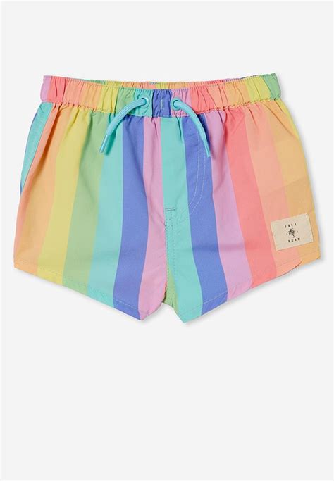 Bailey Swim Short Bondi Rainbow Stripe Cotton On Swimwear