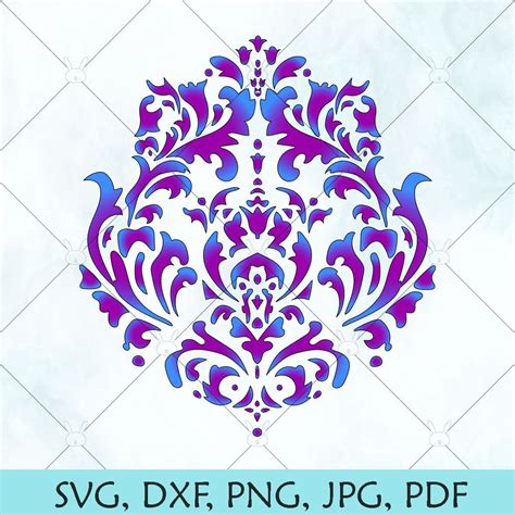 Damask SVG / Damask design SVG / damask print Vector ...