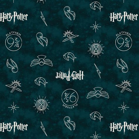 Harry Potter Symbols Dk Teal