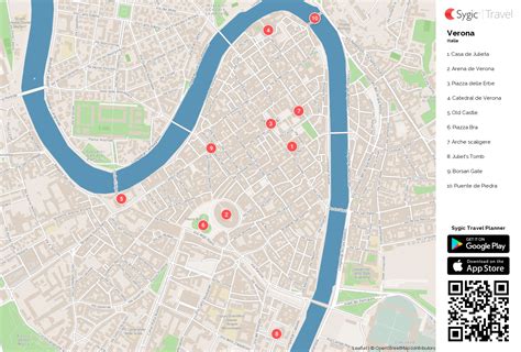 Verona Mapa Turístico Para Imprimir Sygic Travel
