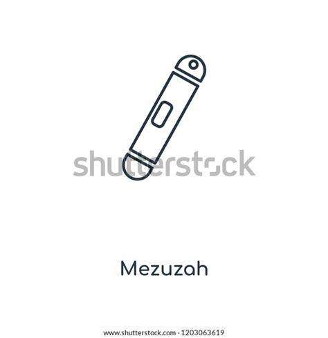 Mezuzah Concept Line Icon Linear Mezuzah Stock Vector Royalty Free