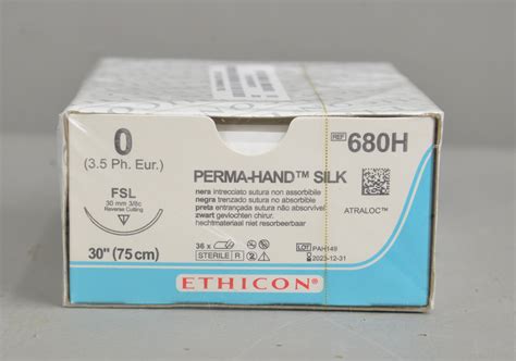 Box Of 3 Dozen Jandj Ethicon Perma Hand Silk 0 680h Rhino Trade Llc