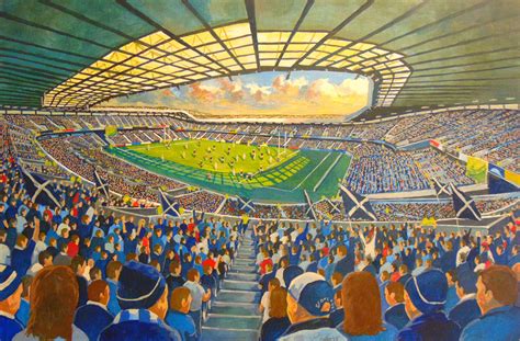 Murrayfield Stadium Fine Art A4 Print Scotland Rugby Union | Etsy