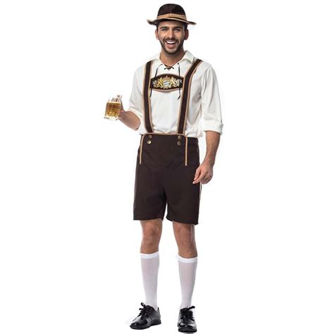Mens Bavarian Oktoberfest Costume Traditional German Bavarian Beer
