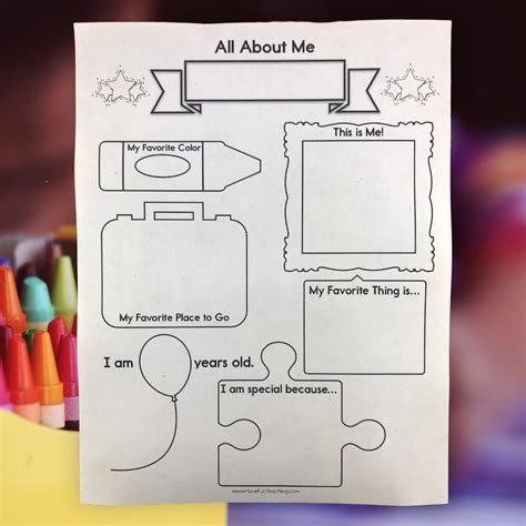All About Me Worksheet