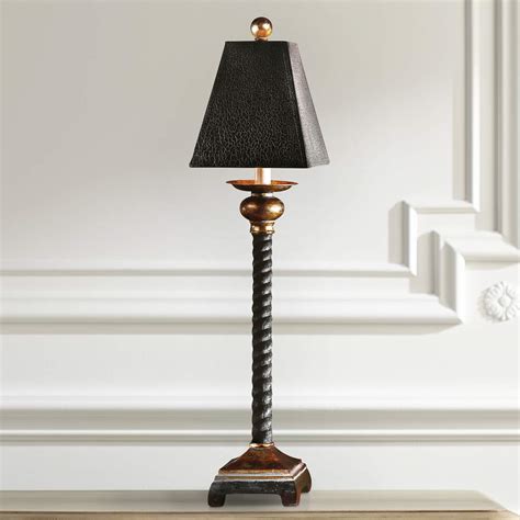 Uttermost Bellcord Black And Bronze Buffet Table Lamp R6499 Lamps Plus