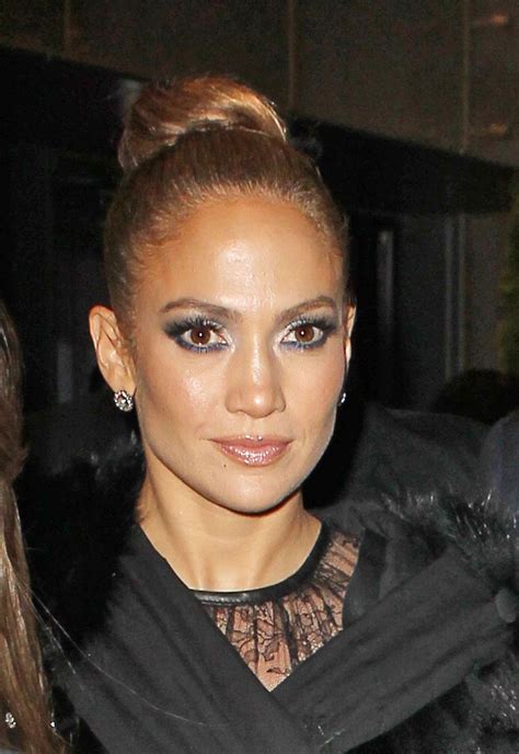 Jennifer Lopez In Black Leather Mini Dress At The Glamour After Party Hawtcelebs