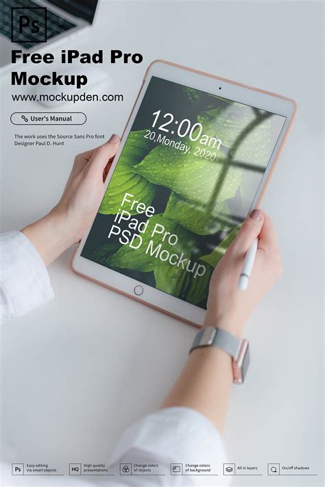 Free Ipad Pro Mockup Psd Template Mockup Den