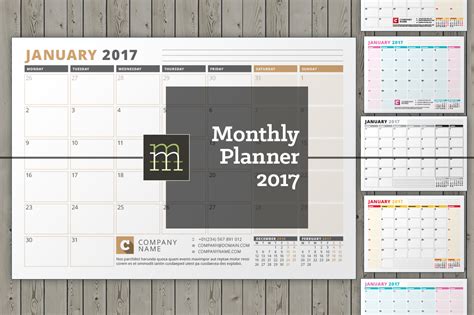 Monthly Planner 2017 On Behance