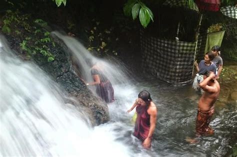 Balinese Ritual Bathing Experience At Waterfall Temple Holy Spring