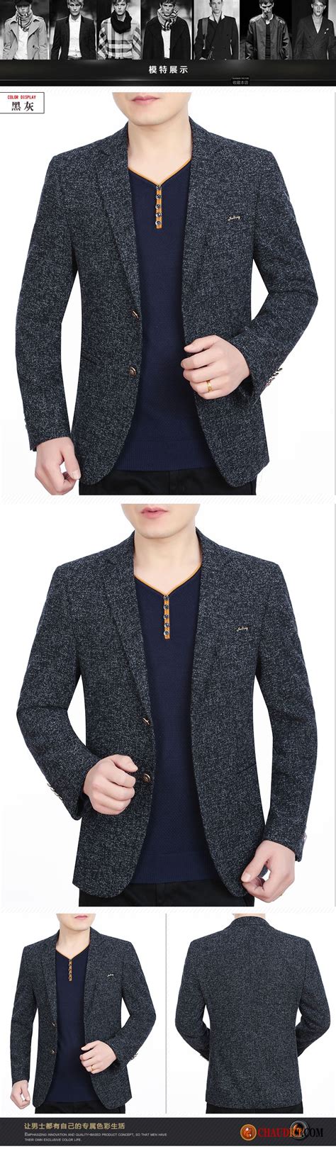 Maybe you would like to learn more about one of these? Blazer Bleu Homme Manteau Printemps Costume Une Veste De ...