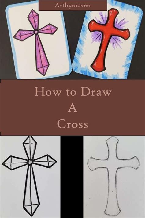 Learn How To Draw A Cross In This Easy To Follow Step By Step Drawing