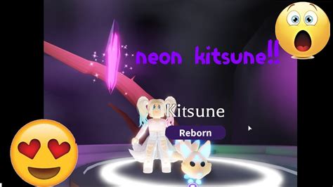 Making A Neon Kitsune In Adopt Me Roblox Youtube